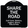 Signmission Designer Series Sign-Share The Road, Black & White Heavy-Gauge Aluminum, 18" x 18", BW-1818-9892 A-DES-BW-1818-9892